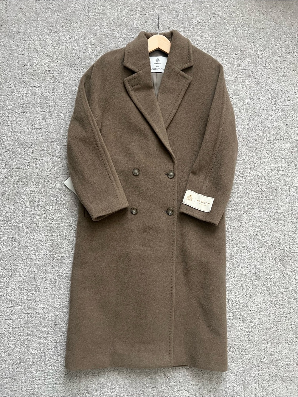 Aritzia Slouch coat Nomad taupe NWT